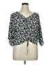 rue21 100% Rayon Black 3/4 Sleeve Blouse Size XL - photo 1