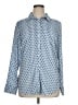 Ann Taylor 100% Polyester Print Blue Long Sleeve Blouse Size 14 - photo 1
