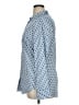 Ann Taylor 100% Polyester Print Blue Long Sleeve Blouse Size 14 - photo 5