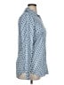 Ann Taylor 100% Polyester Print Blue Long Sleeve Blouse Size 14 - photo 4