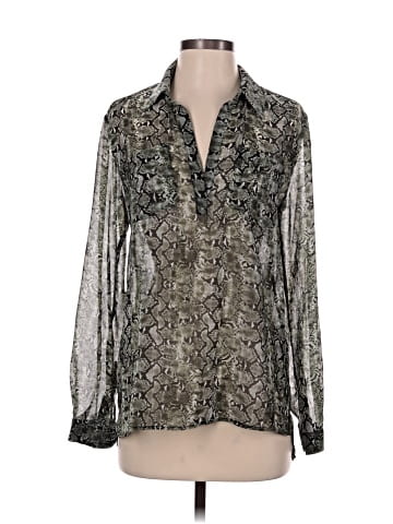 Lavender Brown Long Sleeve Blouse (view 1)