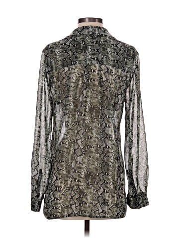 Lavender Brown Long Sleeve Blouse (view 2)