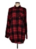 Hippie Rose Plaid Red Long Sleeve Button-Down Shirt Size M - photo 1