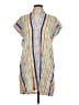 Brooke Wright Stripes Multi Color Tan Casual Dress Size L - photo 1