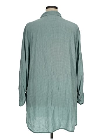 Flax 3/4 Sleeve Button-Down Shirt (view 2)