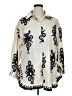Shein Curve 100% Polyester Paisley Ivory 3/4 Sleeve Blouse Size 1X - photo 1