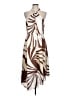 Worthington 100% Polyester Print Brown Cocktail Dress Size L - photo 1