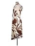 Worthington 100% Polyester Print Brown Cocktail Dress Size L - photo 5