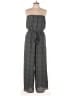 She + Sky 100% Polyester Tweed Gray Jumpsuit Size L - photo 1
