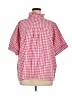 Shein Checkered-gingham Pink Short Sleeve Blouse Size 1X - photo 1
