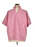 Shein Checkered-gingham Pink Short Sleeve Blouse Size 1X - photo 2