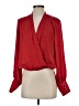 Express 100% Polyester Red Long Sleeve Blouse Size S - photo 1