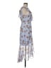 Lulus 100% Polyester Floral Blue Casual Dress Size M - photo 4