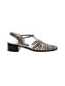Stuart Weitzman 100% Leather Silver Sandals Size 9 - photo 1