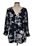 Fun2Fun 100% Polyester Blue 3/4 Sleeve Blouse Size L - photo 1