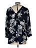 Fun2Fun 100% Polyester Blue 3/4 Sleeve Blouse Size L - photo 2