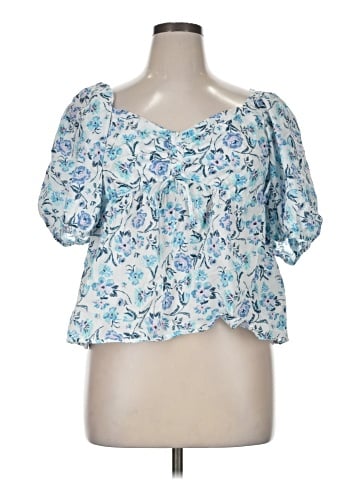 LC Lauren Conrad Short Sleeve Blouse (view 1)