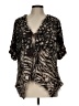 Seventh Avenue 100% Polyester Brown Black Kimono Size L - photo 1