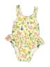 Old Navy Floral Yellow One Piece Swimsuit Size 18-24 mo - photo 1