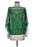 Unbranded 100% Polyester Green 3/4 Sleeve Blouse Size XS - photo 1
