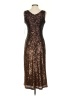 DKNY Metallic Brown Cocktail Dress Size 4 (petite) - photo 2