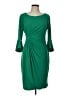Connected Apparel Solid Green Cocktail Dress Size 10 (petite) - photo 1