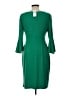 Connected Apparel Solid Green Cocktail Dress Size 10 (petite) - photo 2