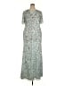 Mac Duggal 100% Polyester Silver Cocktail Dress Size 18 - photo 1
