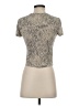Babaton Animal Print Silver Short Sleeve Turtleneck Size S - photo 2