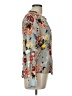 Vineet Bahl 100% Polyester Floral Gray Long Sleeve Blouse Size L - photo 4