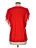 NY Collection Red Short Sleeve Blouse Size M - photo 2