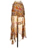 Veronica Beard 100% Silk Paisley Orange Silk Skirt Size 00 - photo 1
