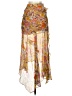 Veronica Beard 100% Silk Paisley Orange Silk Skirt Size 00 - photo 2