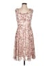 Connected Apparel 100% Polyester Floral Pink Cocktail Dress Size 10 (petite) - photo 1
