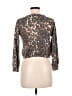 Nordstrom 100% Polyester Brown 3/4 Sleeve Top Size M - photo 2
