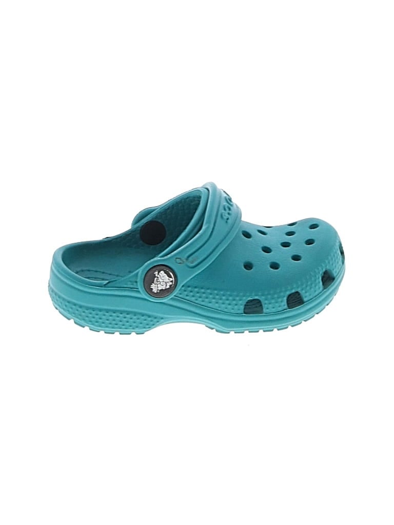 Pre-owned Crocs Kids' Clogs In Teal