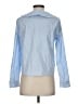Modern Works Stripes Blue Long Sleeve Blouse Size XS - photo 2