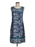 Max Studio Paisley Aztec Or Tribal Print Blue Casual Dress Size M - photo 1