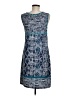 Max Studio Paisley Aztec Or Tribal Print Blue Casual Dress Size M - photo 2