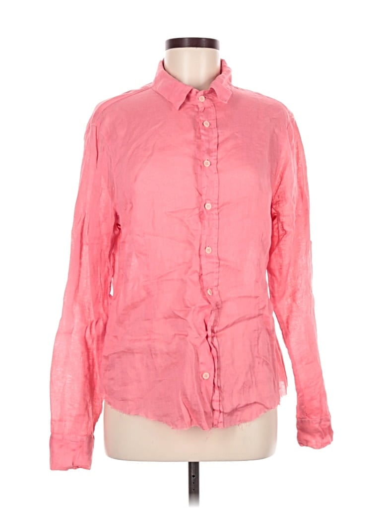 Pre-owned Assorted Brands Long Sleeve Button Down Shirt In Pink