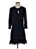 Veronica Beard 100% Silk Solid Blue Black Casual Dress Size 0 - photo 1