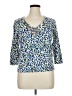 Ruby Rd. Blue 3/4 Sleeve Blouse Size XL - photo 1