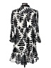 Allison 100% Cotton Print Silver Casual Dress Size L - photo 2