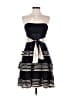BCBGMAXAZRIA 100% Polyester Stripes Black Cocktail Dress Size 4 - photo 1