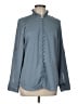 Express 100% Polyester Solid Gray Long Sleeve Blouse Size L - photo 1