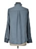 Express 100% Polyester Solid Gray Long Sleeve Blouse Size L - photo 2