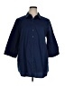 Chico's 100% Cotton Blue 3/4 Sleeve Button-Down Shirt Size XL (3) - photo 1