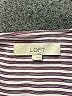 Ann Taylor LOFT 100% Polyester Stripes Burgundy Long Sleeve Blouse Size L - photo 7