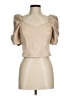 Haute Monde 100% Polyester Tan Short Sleeve Top Size M - photo 1
