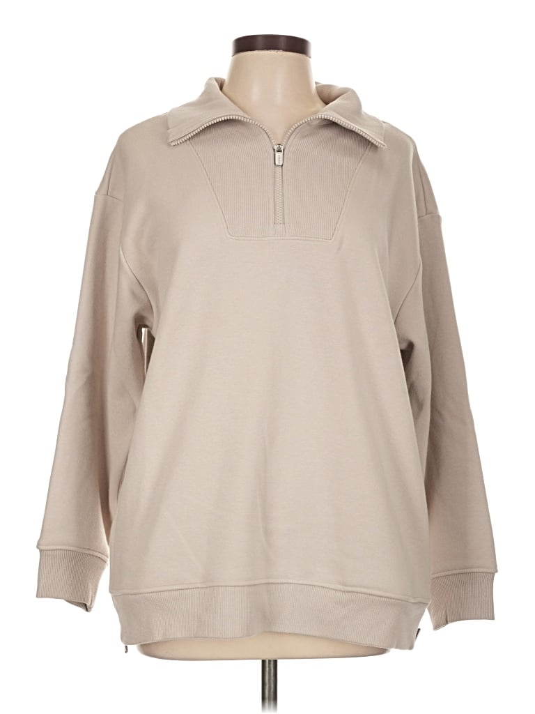 Pre-owned Athleta Sweatshirt In Tan